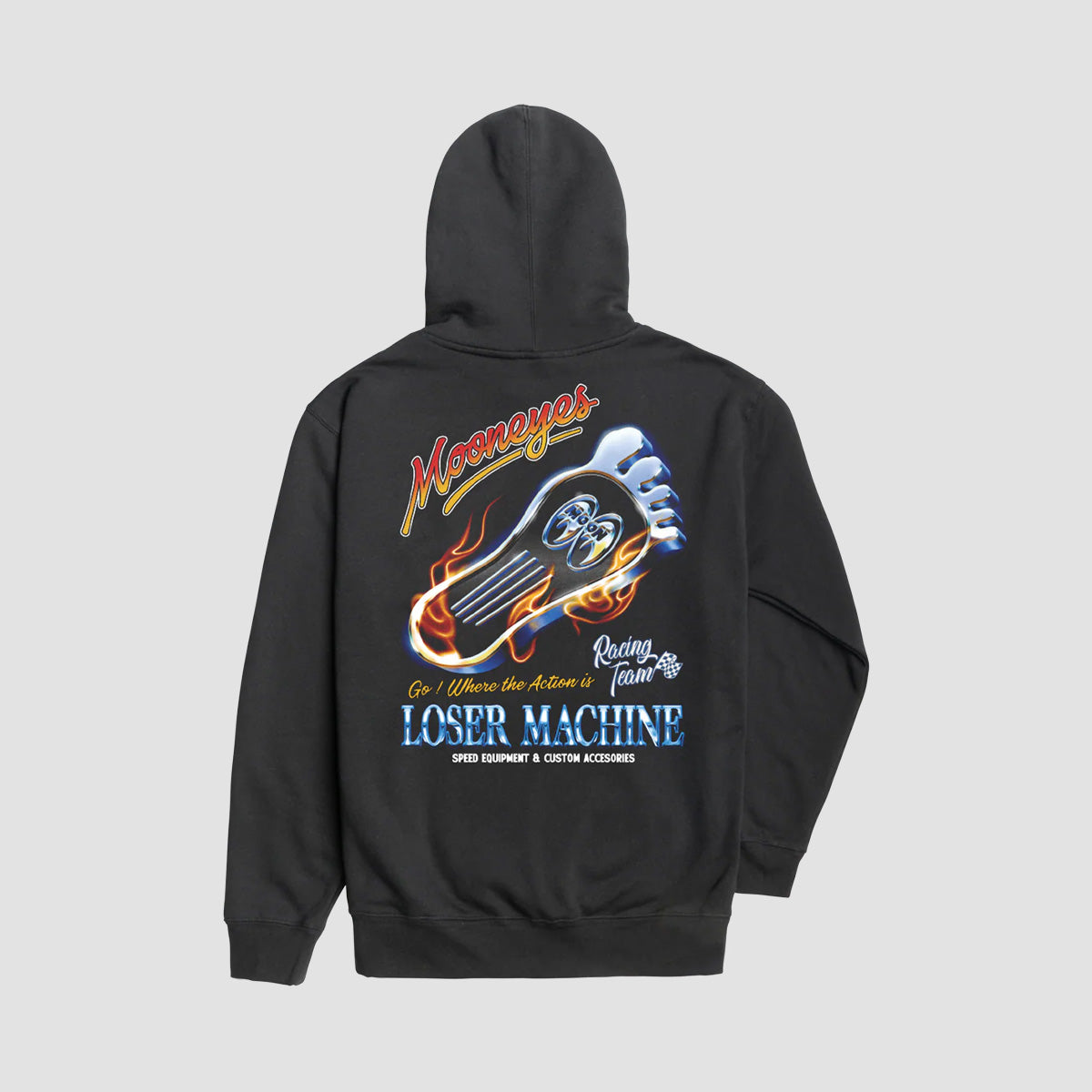 Loser Machine X Mooneyes Red Hot Pullover Hoodie Black