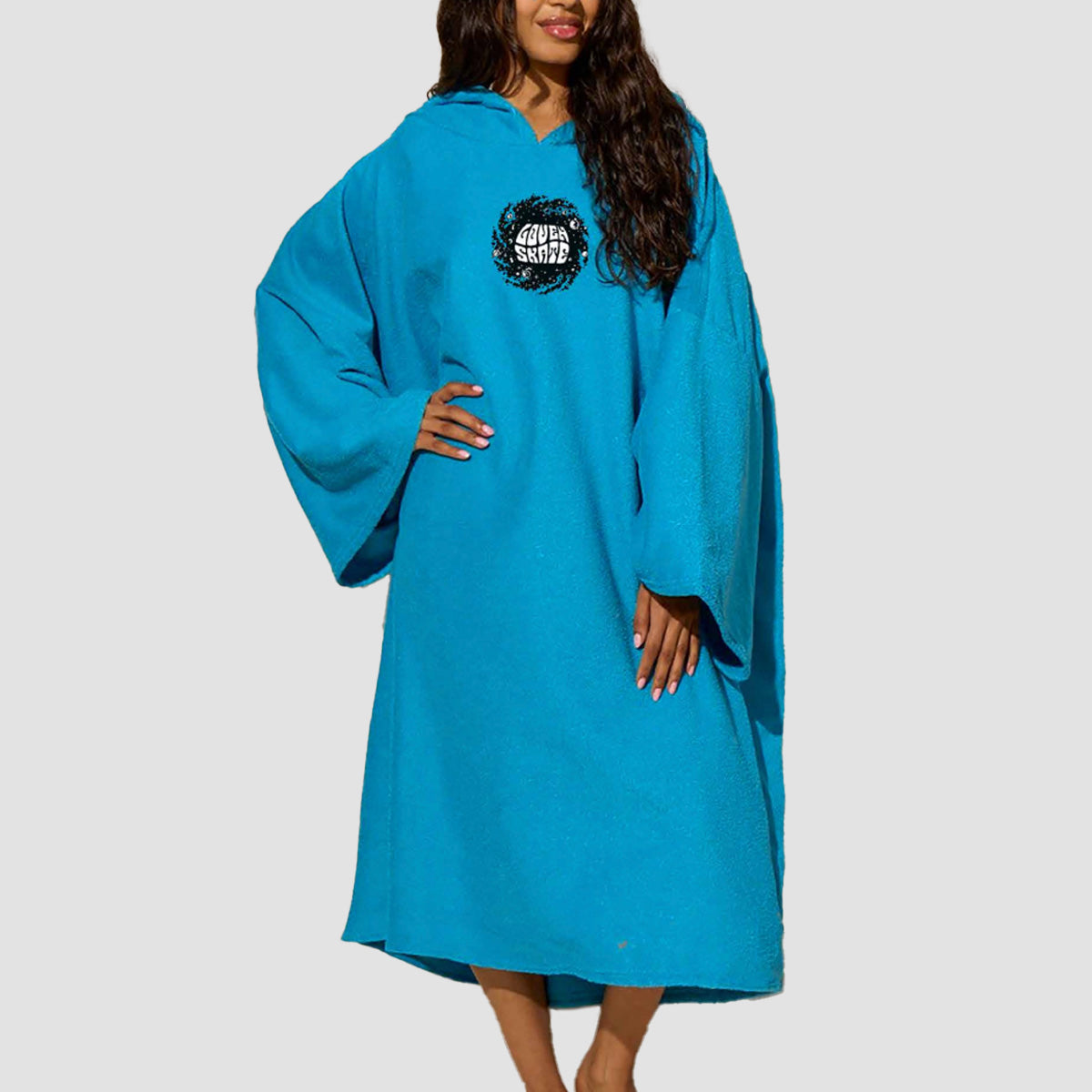 Lovenskate Cosmic Spiral Towel Poncho Blue