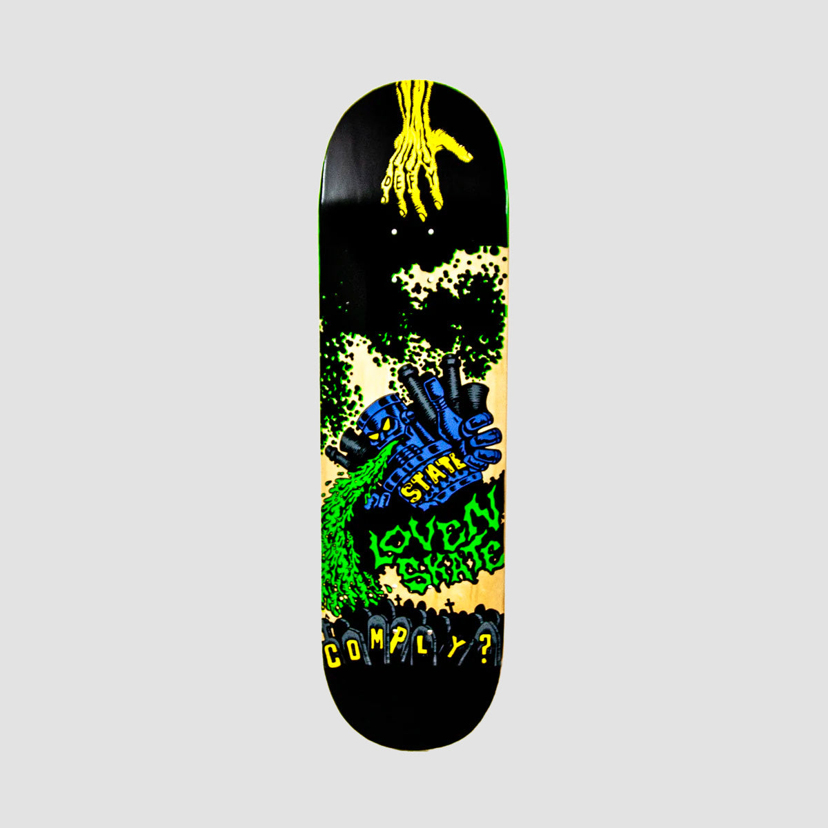 Lovenskate Defy Or Comply By John Dye Skateboard Deck - 8.5"