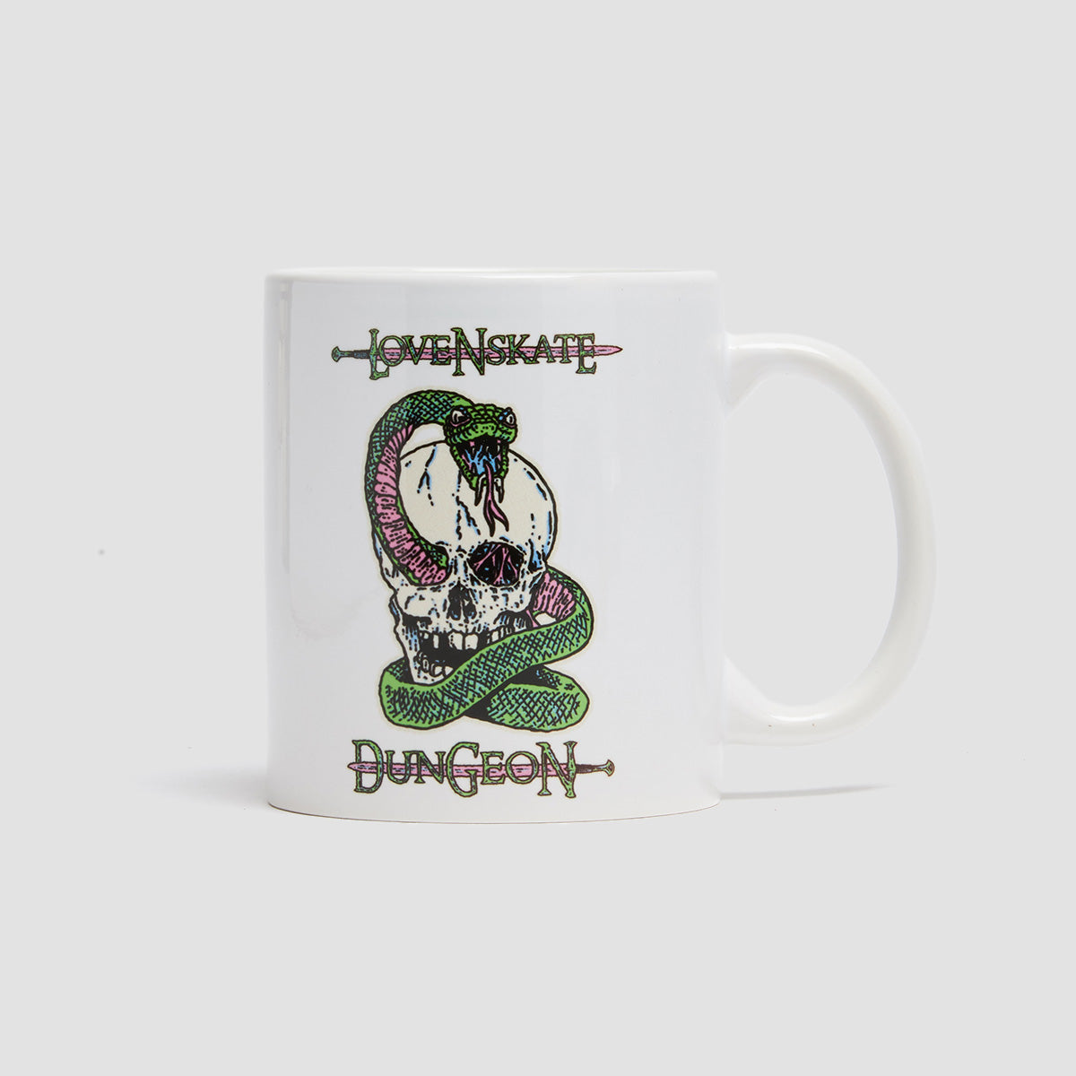 Lovenskate X Dungeon By French Mug White - Made In UK