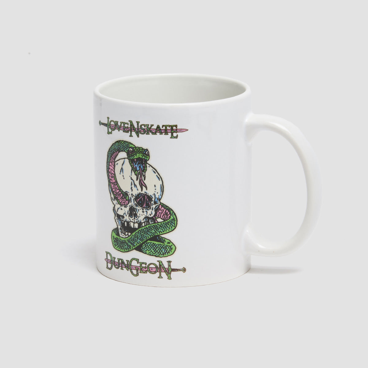 Lovenskate X Dungeon By French Mug White - Made In UK