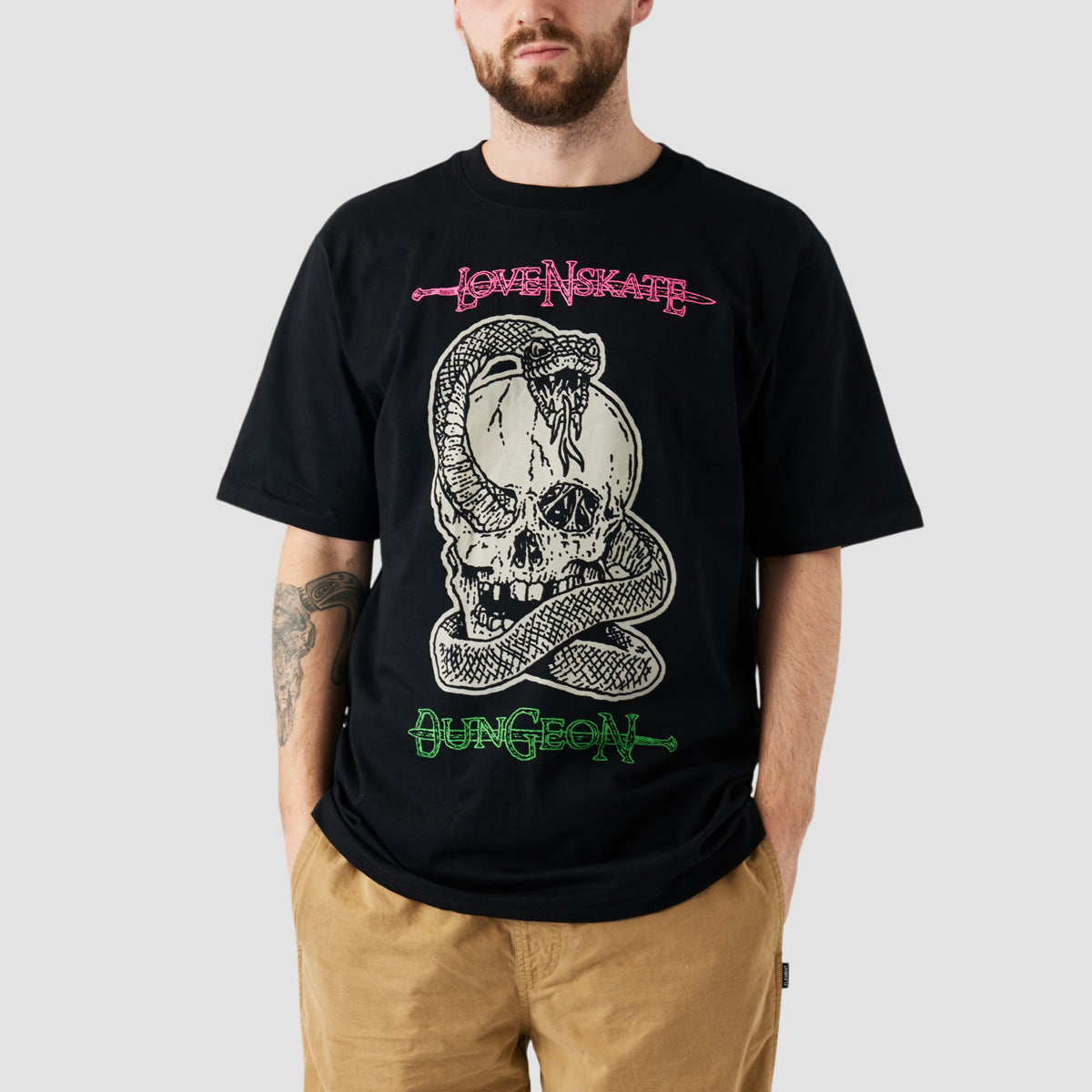 Lovenskate X Dungeon By French T-Shirt Black