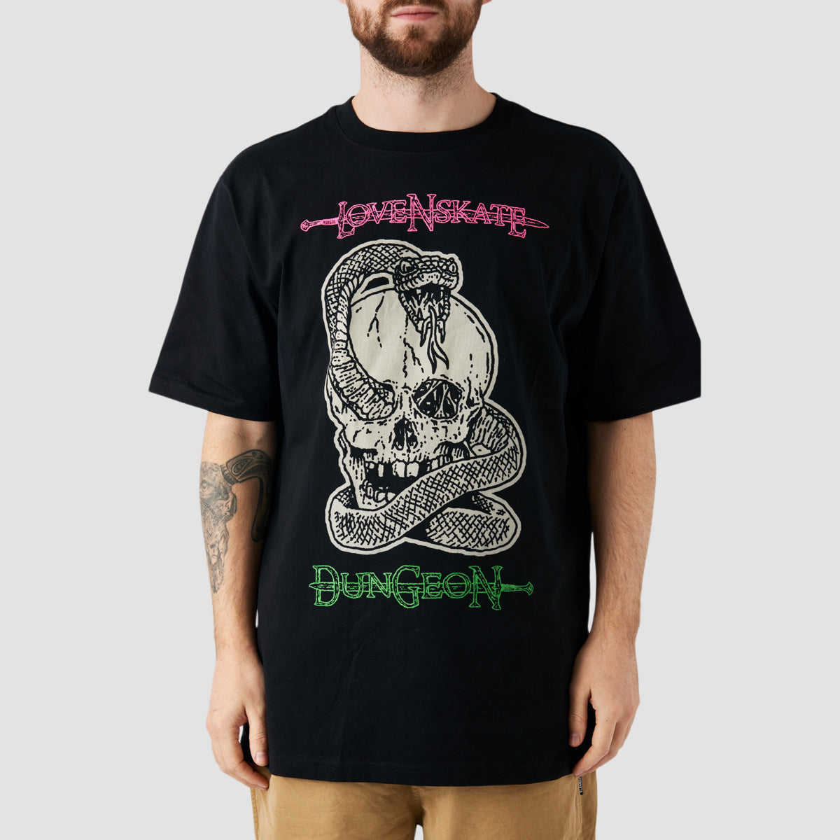 Lovenskate X Dungeon By French T-Shirt Black