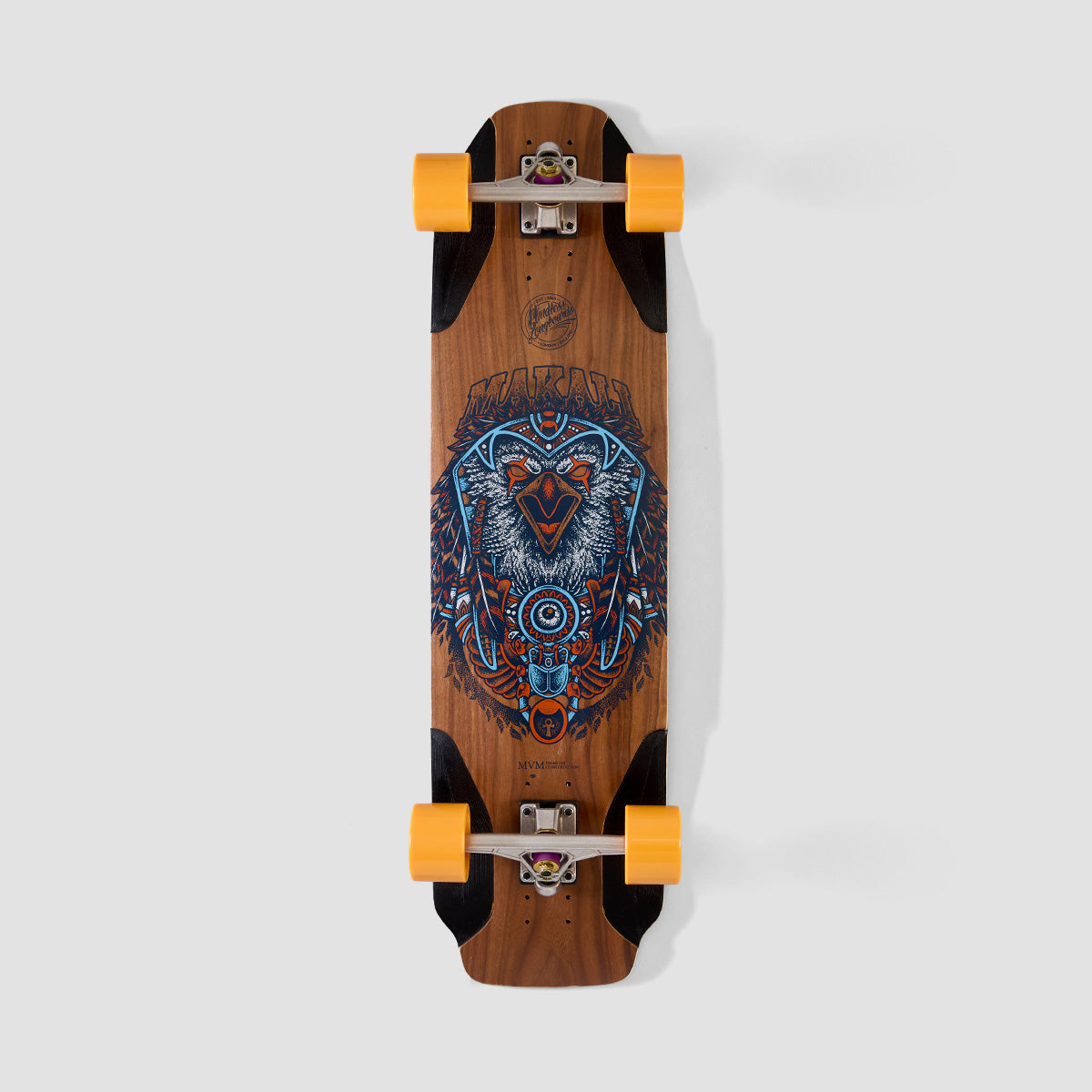 Mindless Voodoo Makali Downhill Skateboard With Orange Wheels - 35.5" (Slight Defects)