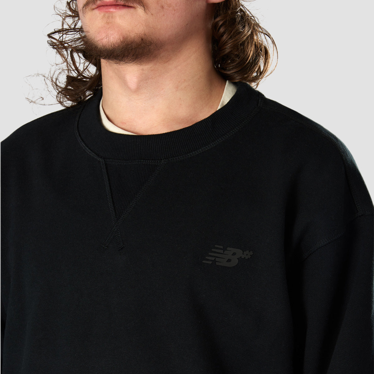 New Balance French Terry Crew Sweatshirt Black