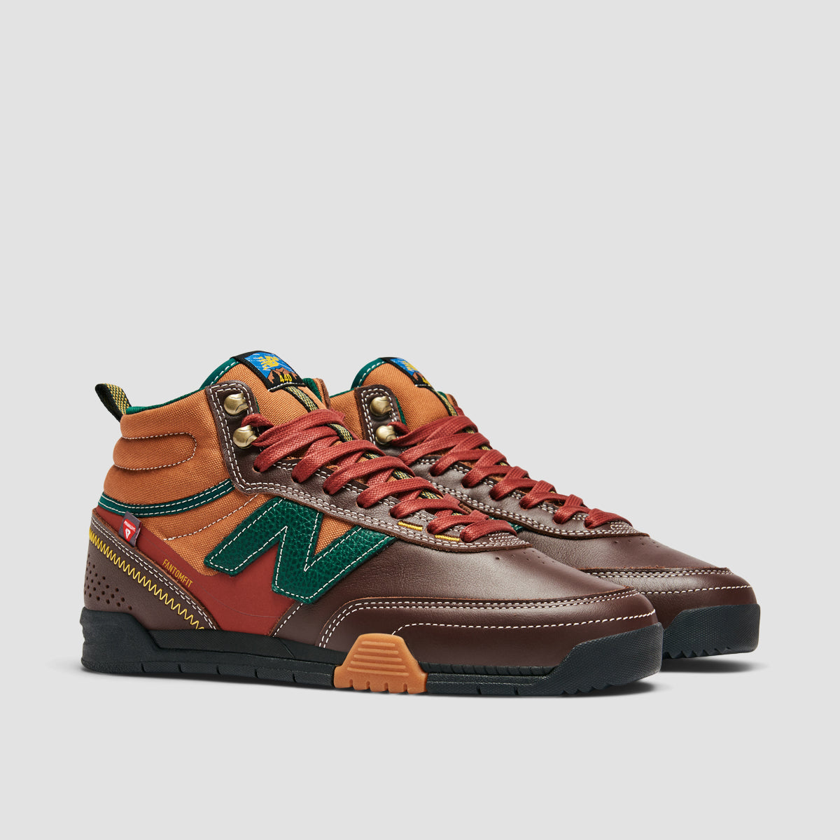 New Balance Numeric 440 V2 Trail High Top Shoes - Brown/Forest Green