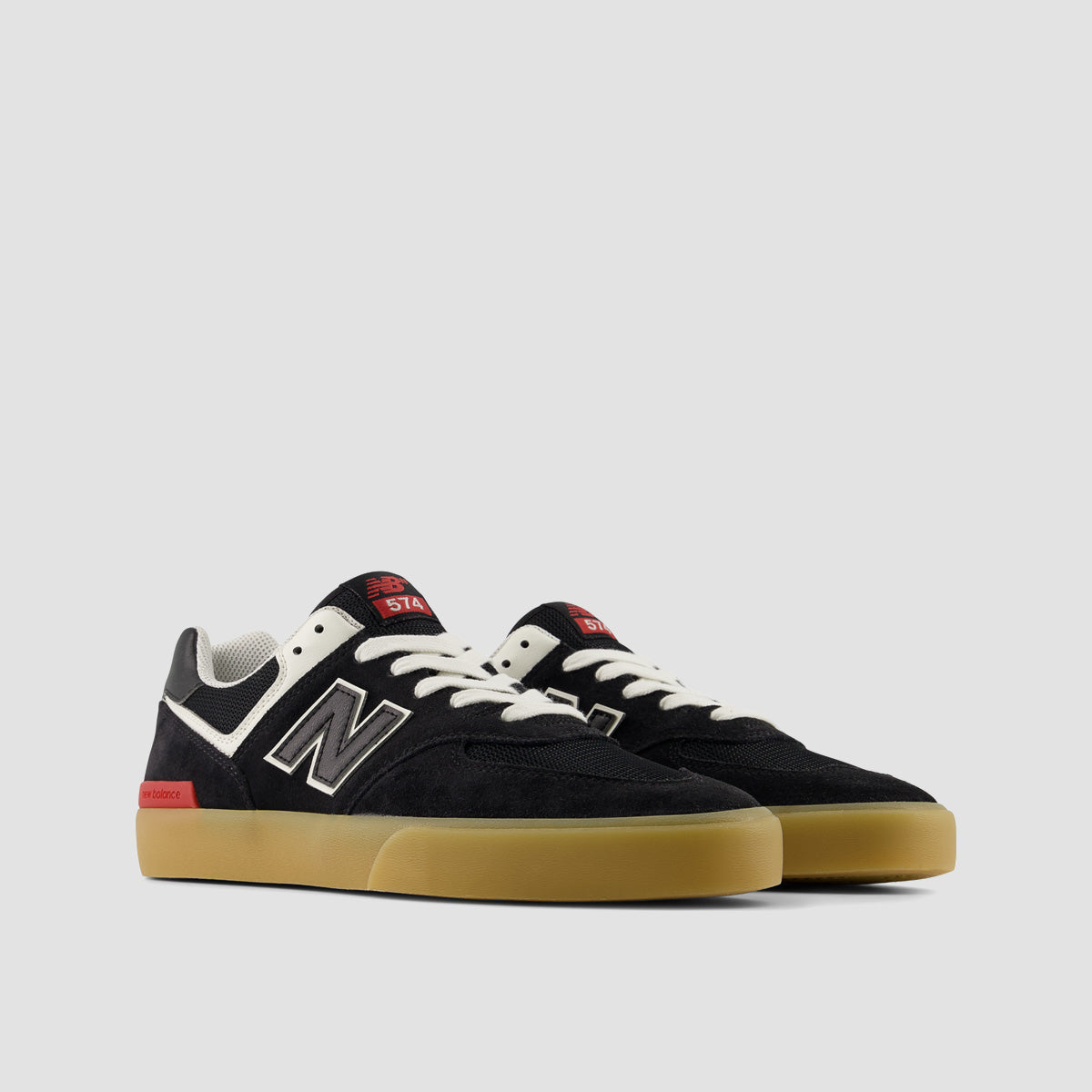 New Balance Numeric 574 Vulc Shoes - Black/Sea Salt