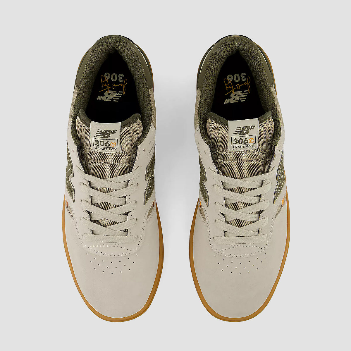 New Balance Numeric Jamie Foy 306C Shoes - Timberwolf/Dark Moss