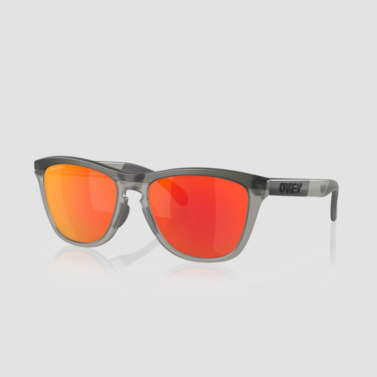 Oakley Frogskins Range Sunglasses Matte Grey Smoke/Grey Ink/Prizm Ruby 55L