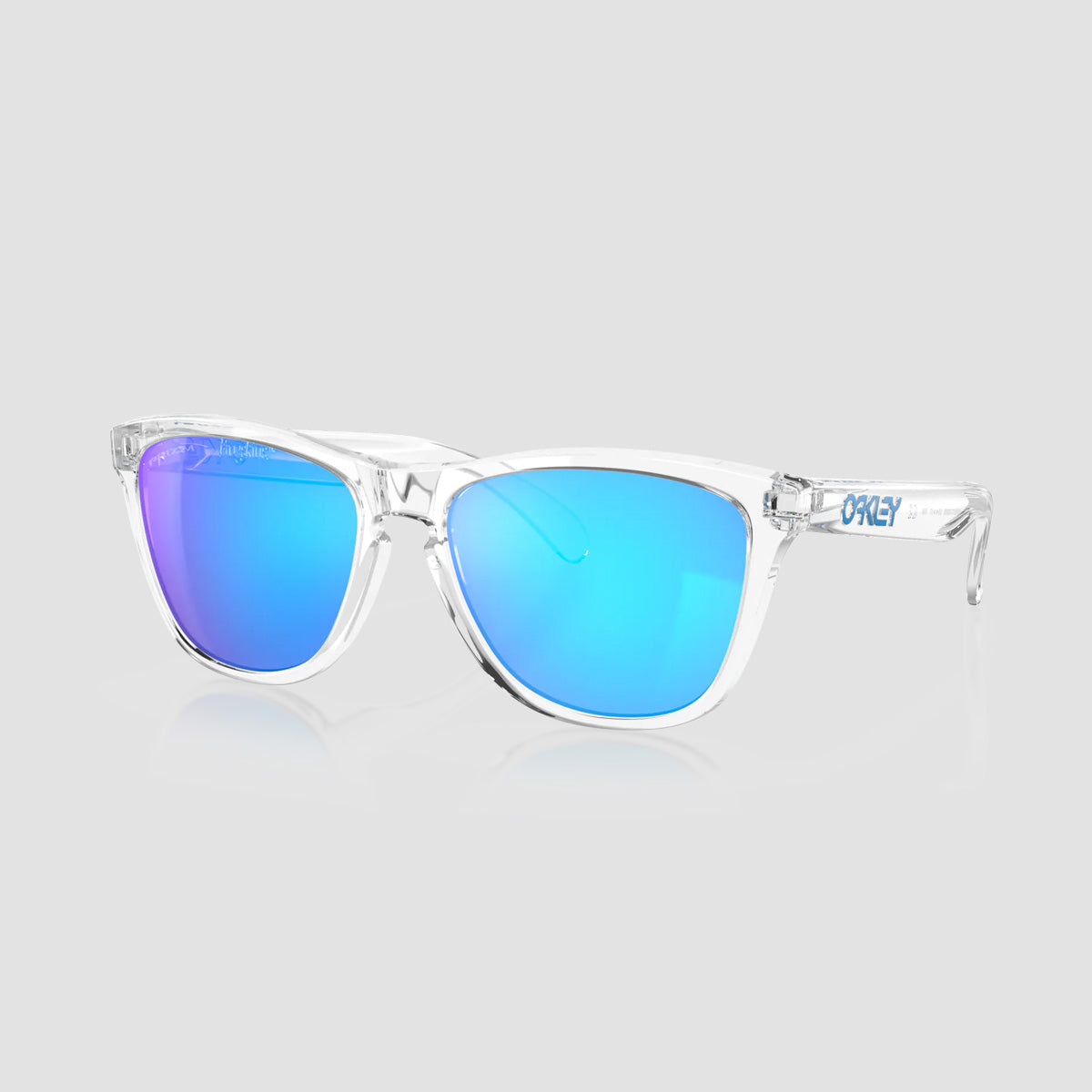 Oakley Frogskins Sunglasses Crystal Clear/Prizm Sapphire Iridium 55XL