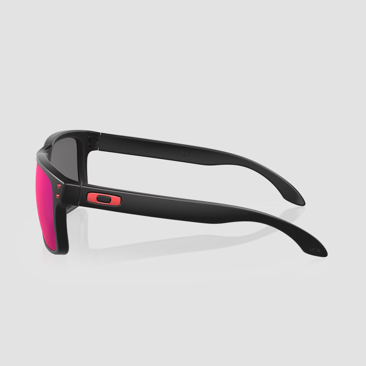 Oakley Holbrook Sunglasses Matte Black/Positive Red Iridium 55XL