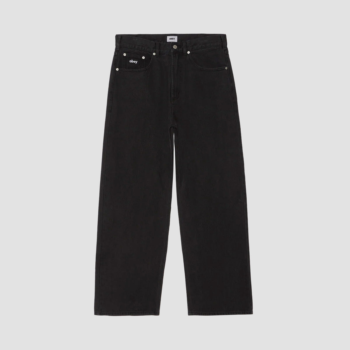 OBEY Bigwig Baggy Jeans Washed Black