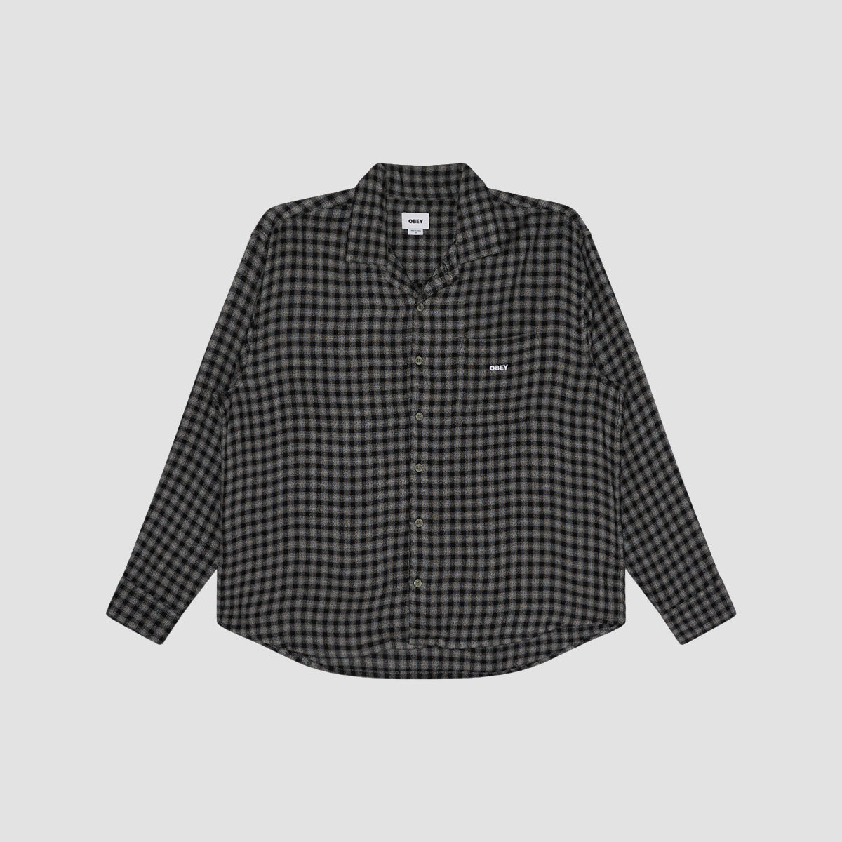 OBEY Flynn Woven Longsleeve Shirt Black Multi
