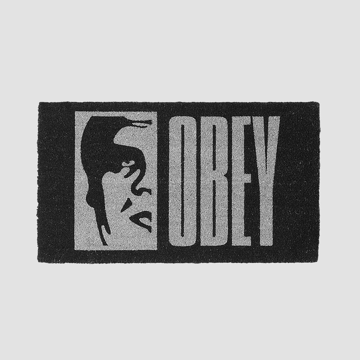 OBEY Half Icon Doormat Black 76x46cm