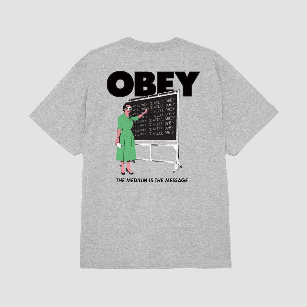 OBEY I Will T-Shirt Heather Grey