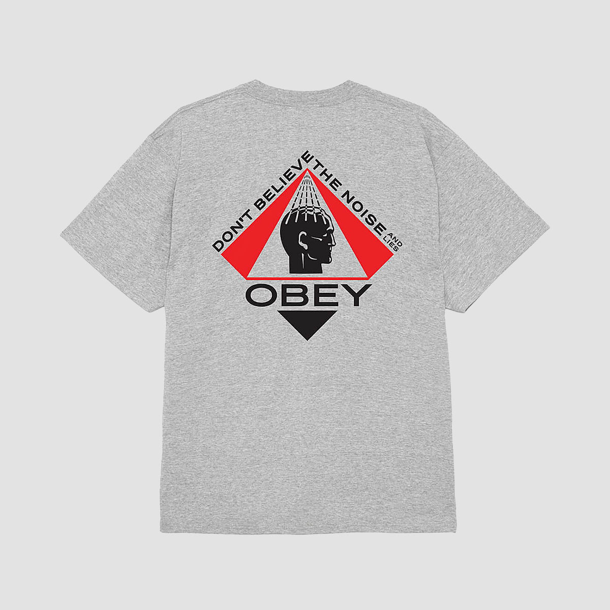 OBEY Icon Pyramid T-Shirt Heather Grey