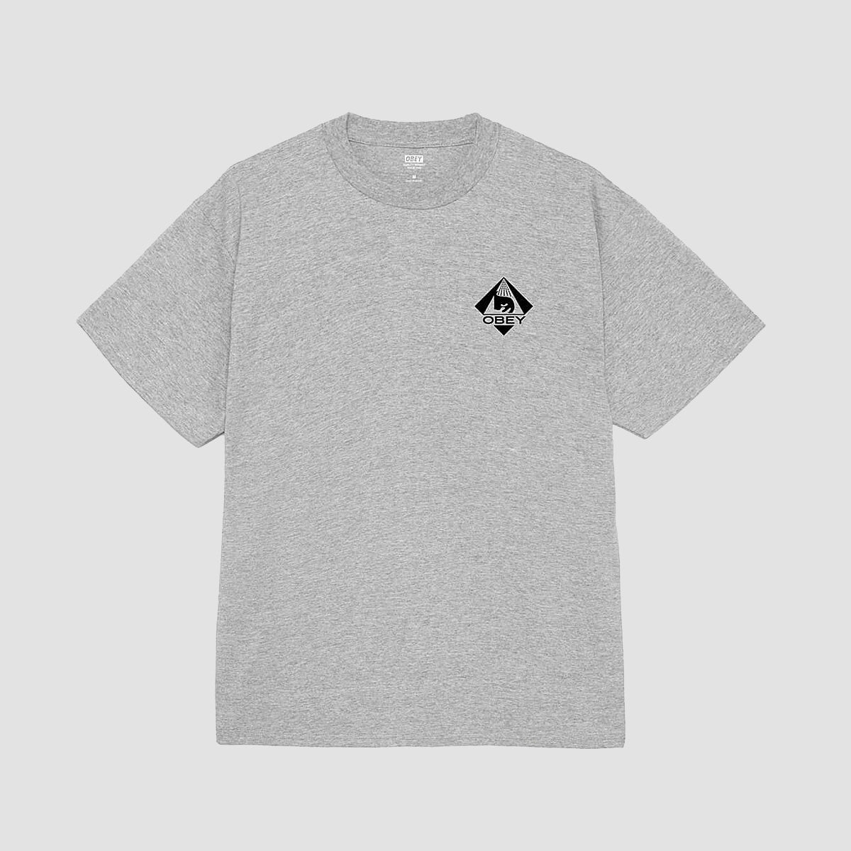 OBEY Icon Pyramid T-Shirt Heather Grey