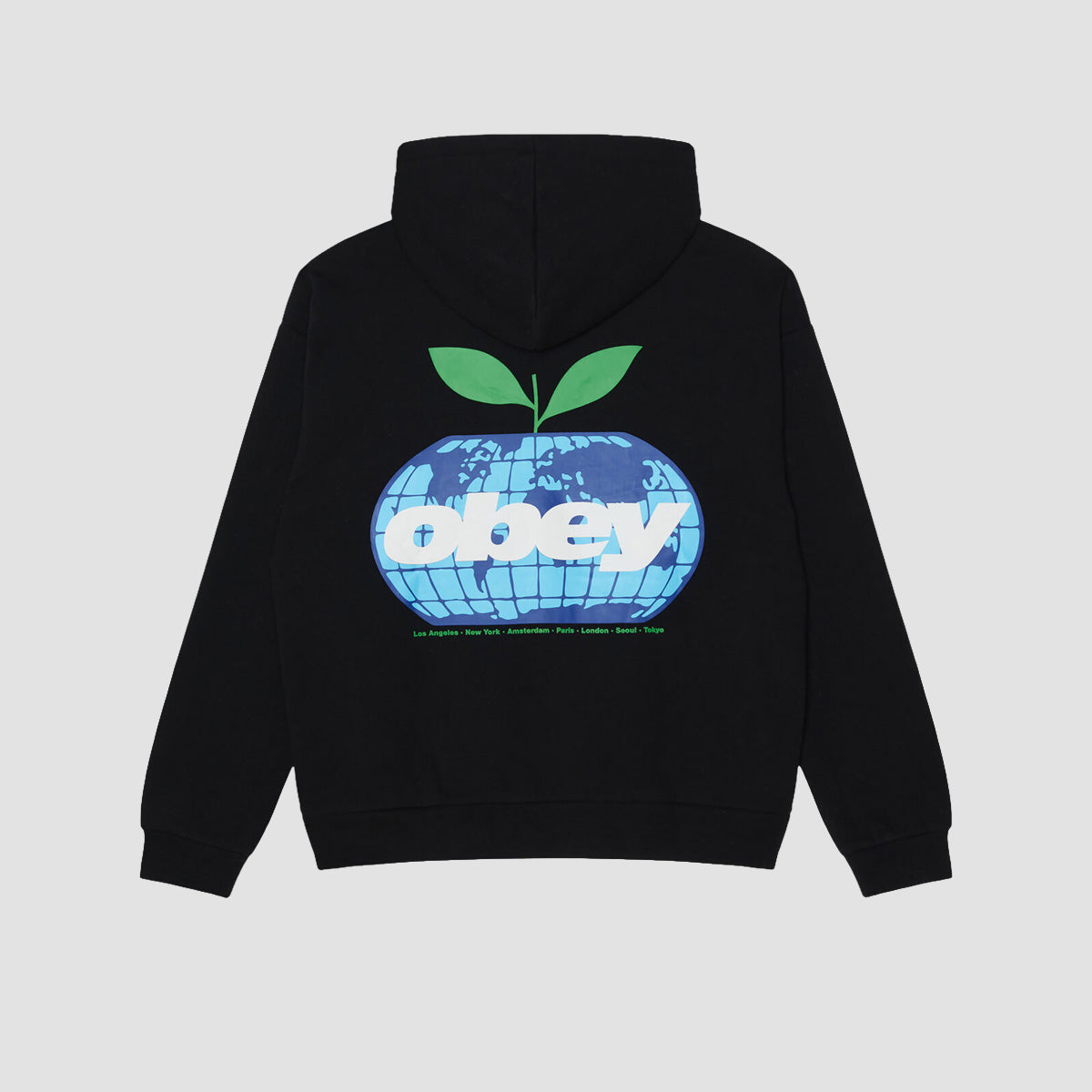OBEY Intercontinental Extra Heavyweight Pullover Hoodie Black