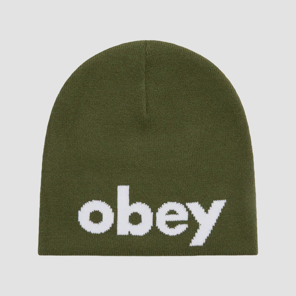 OBEY Lowercase Beanie Bronze Green