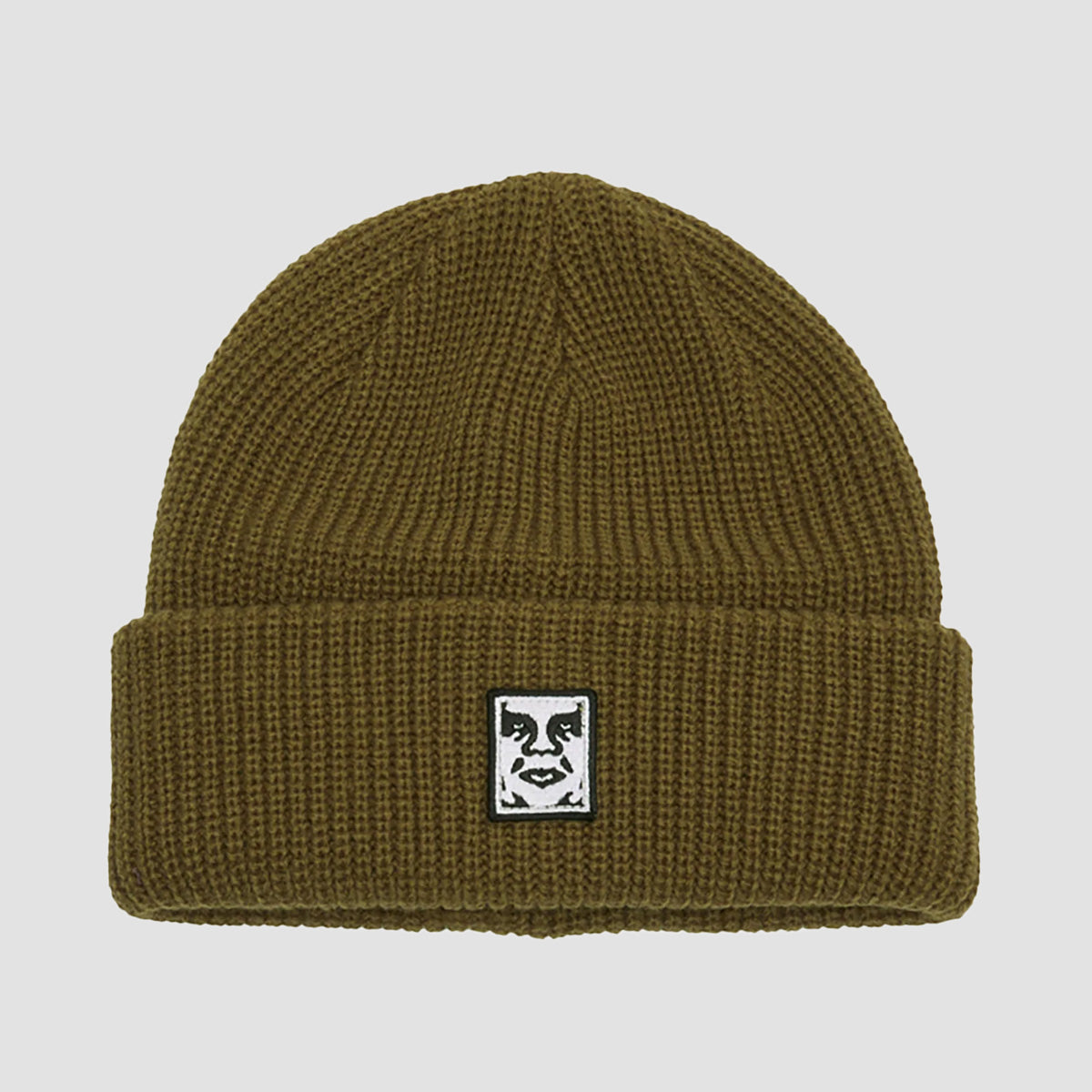 OBEY Mid Icon Patch Cuff Beanie Dull Army