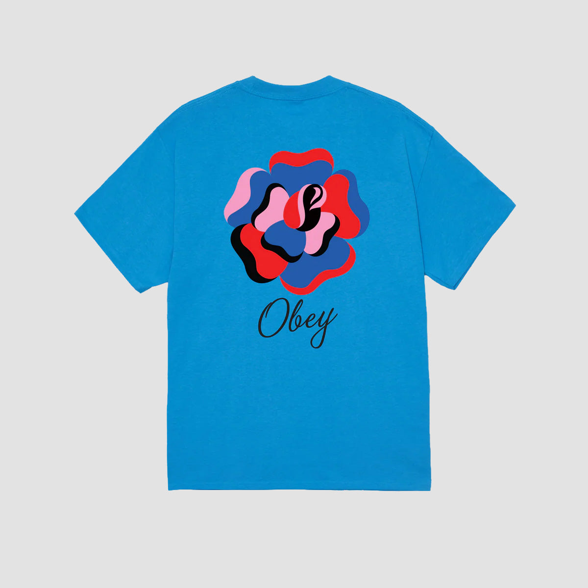 OBEY Paper Rose T-Shirt Azure Blue