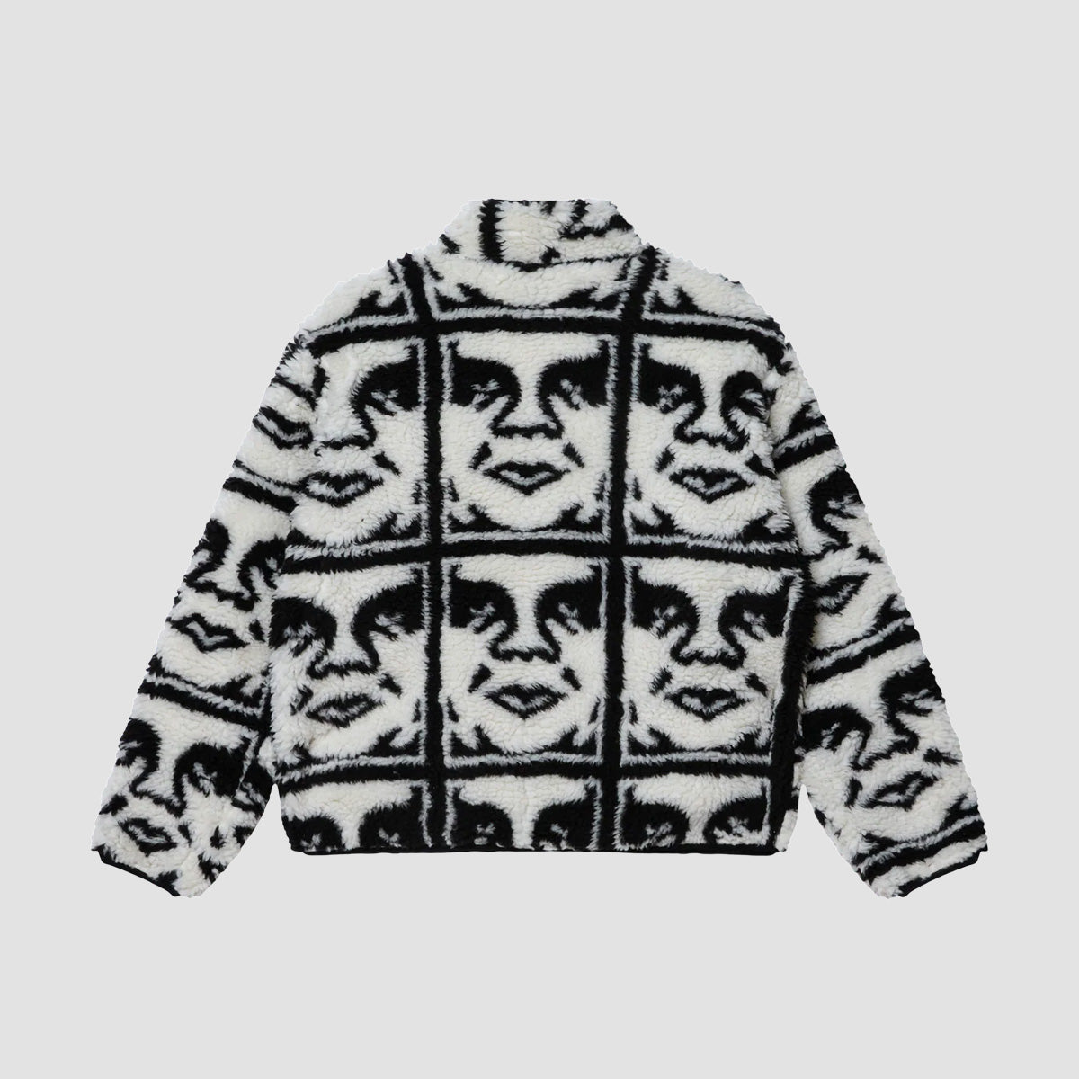 OBEY Repeated Icon Sherpa Jacket Black Multi
