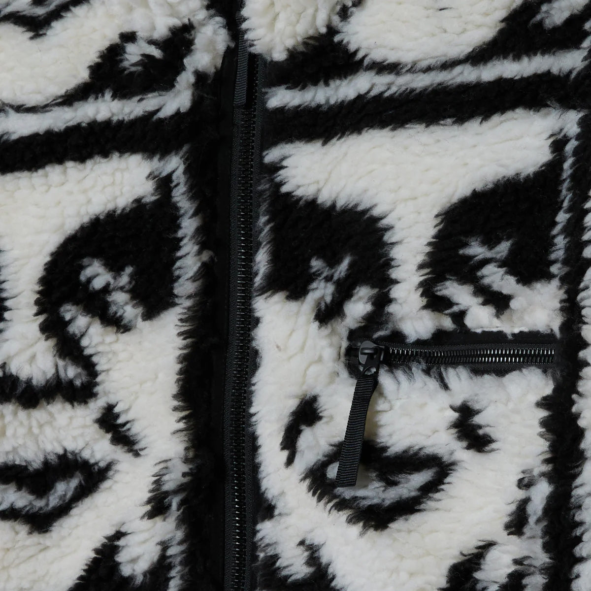 OBEY Repeated Icon Sherpa Jacket Black Multi