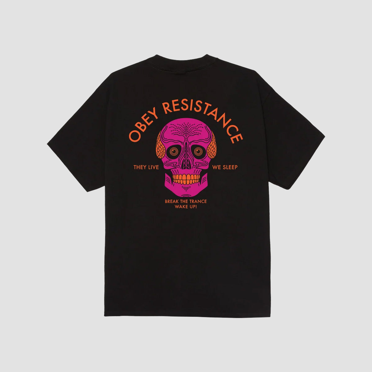 OBEY Resistance Skull T-Shirt Black