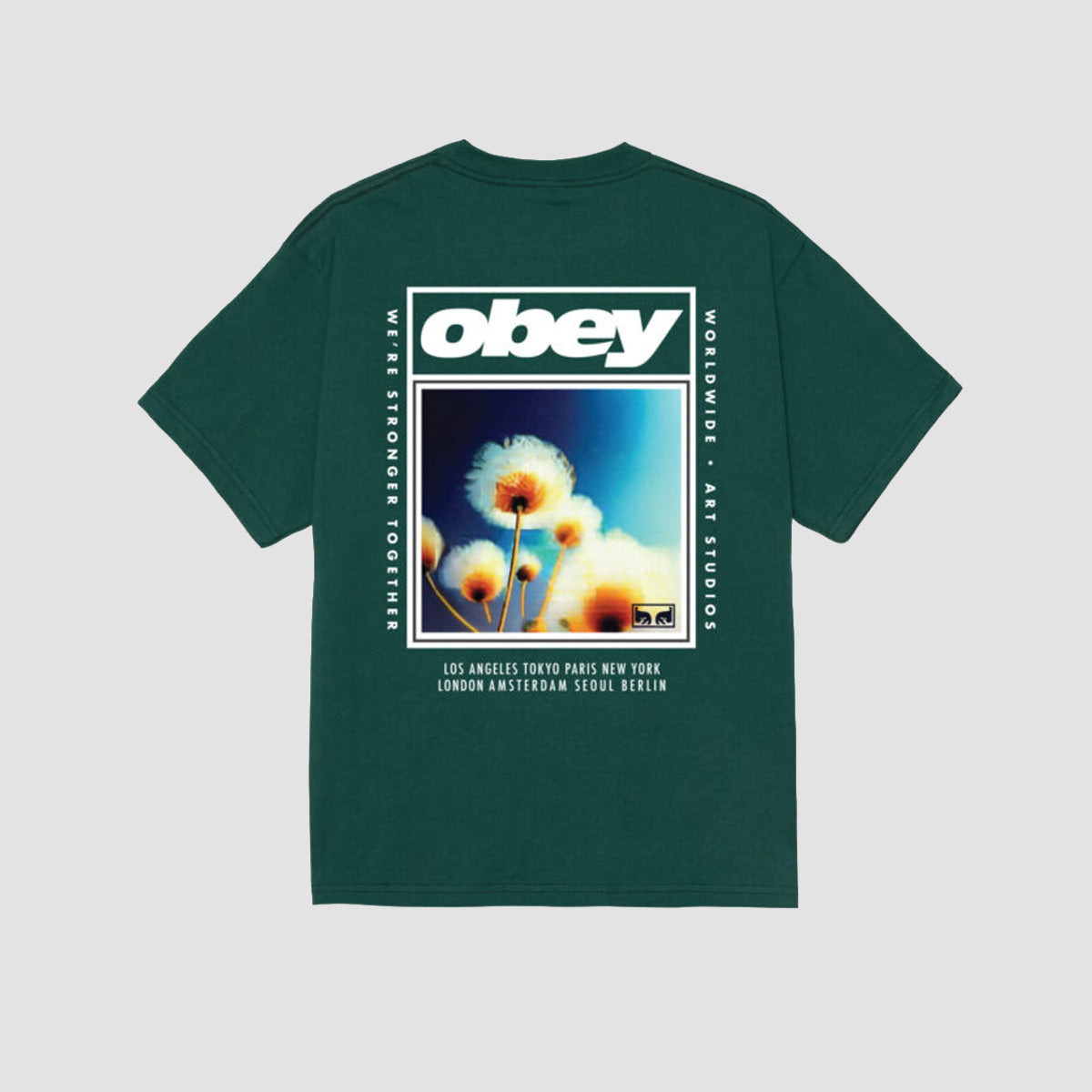 OBEY Stronger Together T-Shirt Rainforest