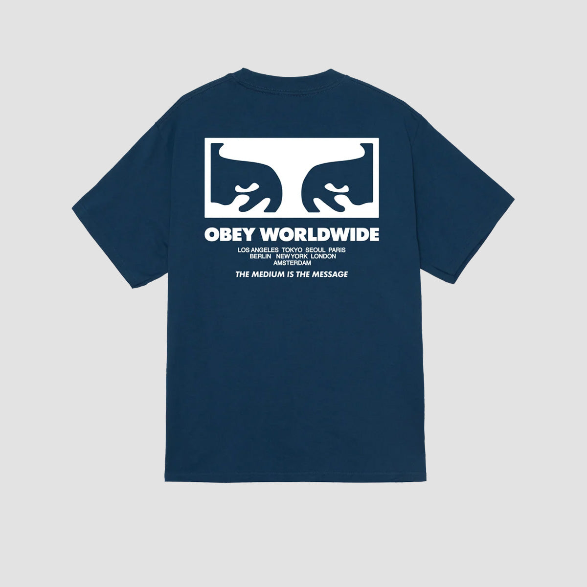 OBEY The Medium Is The Message T-Shirt Harbor Blue