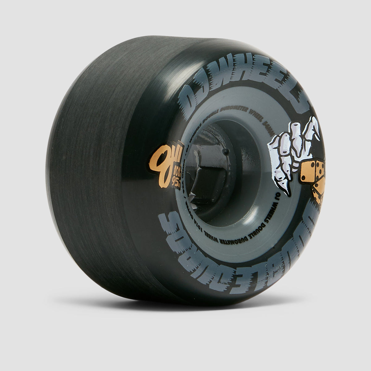 OJ Double Duro 101a/95a Skateboard Wheels Black/Grey 54mm