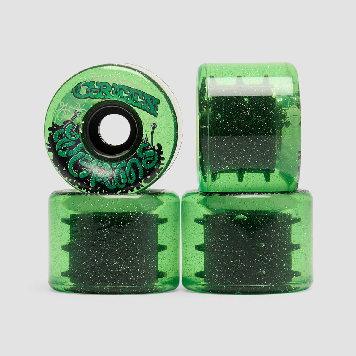 OJ Green Worms Super Juice 78a Skateboard Wheels Green 60mm