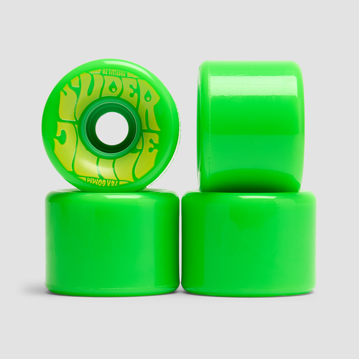OJ Super Juice 78a Soft Skateboard Wheels Green/Green 60mm