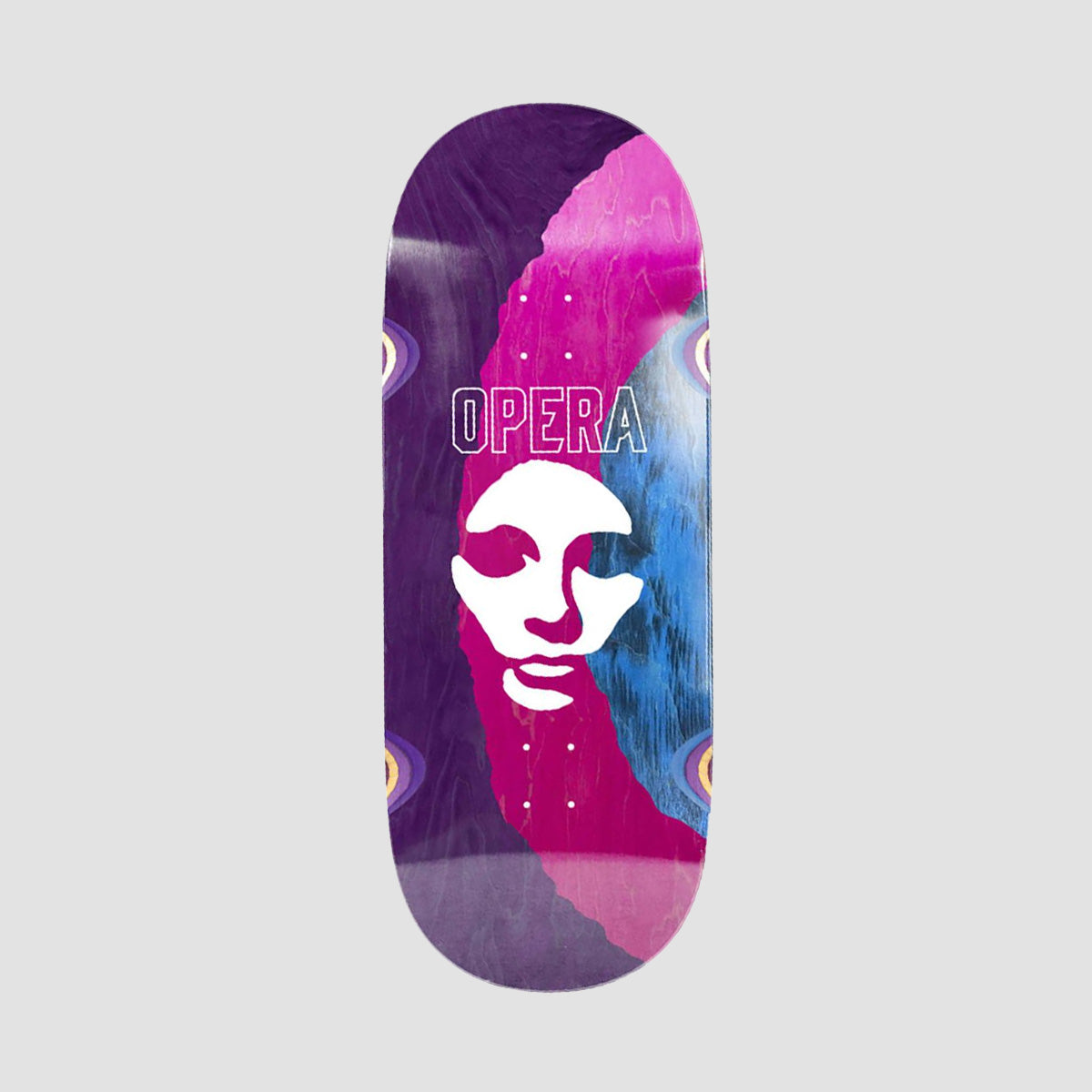 Opera Triple Torn Big Mask Ex7 Skateboard Deck Blue/Purple/Pink - 12"