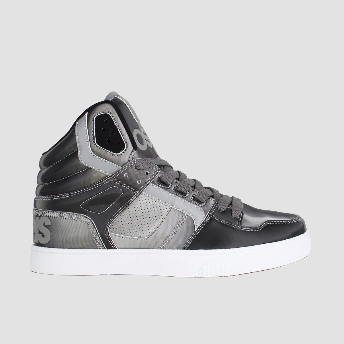 Osiris Clone High Top Shoes - Silver/Black/Holo