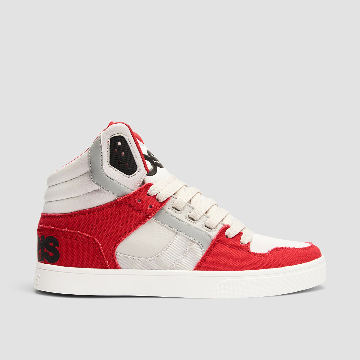 Osiris Clone High Top Shoes - White/Red/Navy