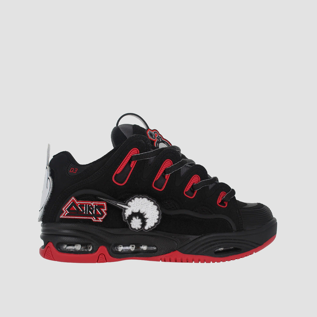 Osiris D3 2001 Shoes - Black/Red/Red