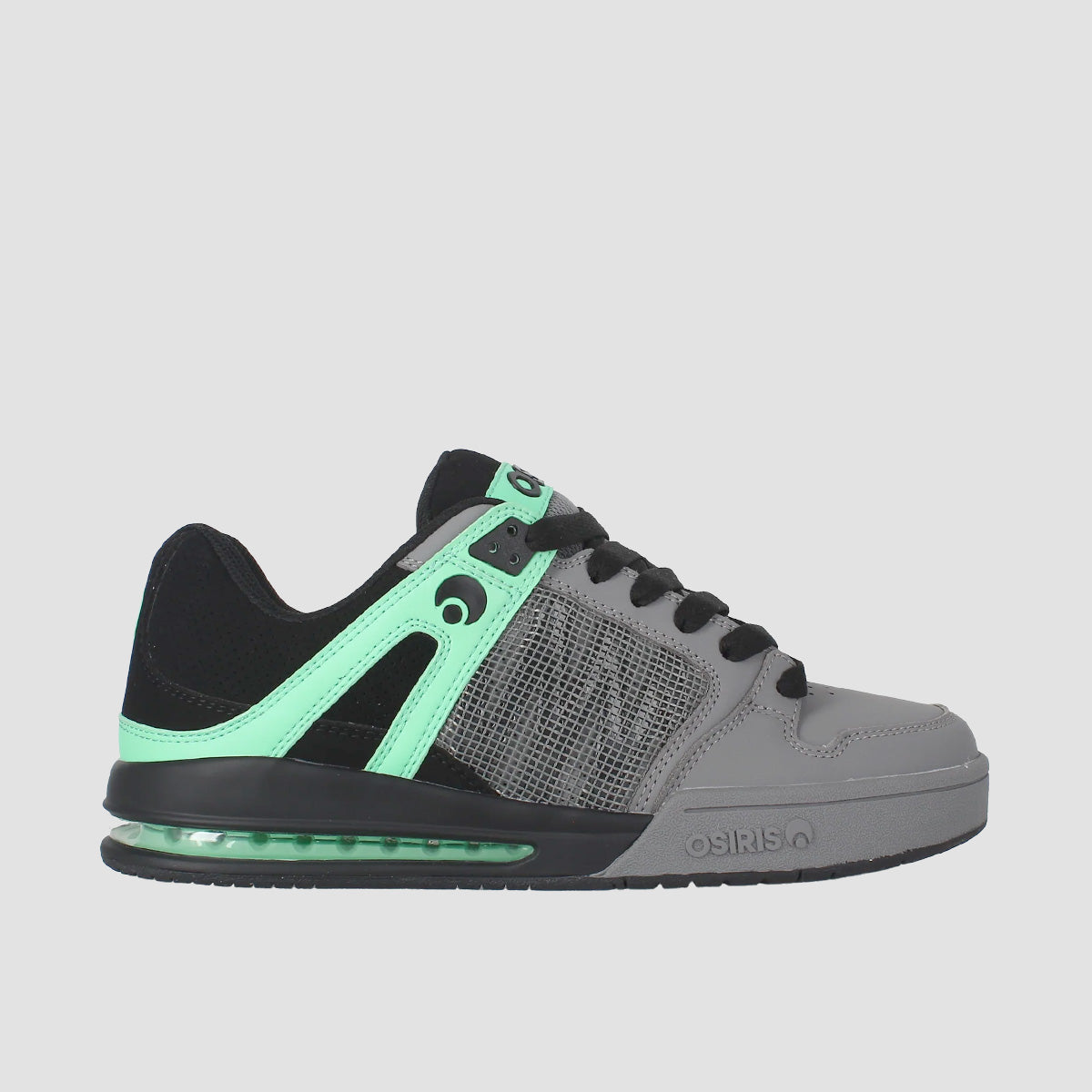 Osiris Pixel Shoes - Black/Charcoal/Green Glow