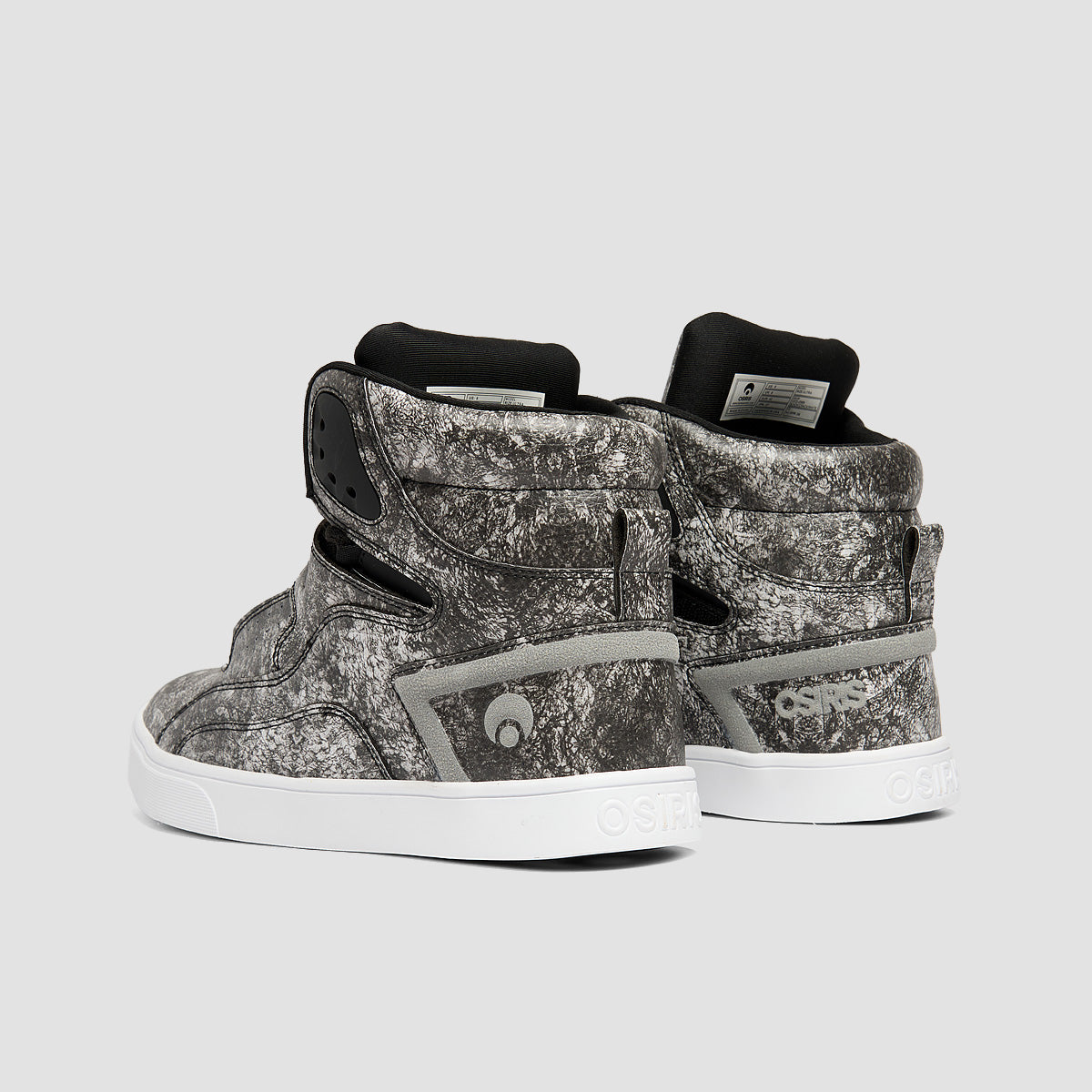 Osiris Rize Ultra High Top Shoes - Black/Crack/White