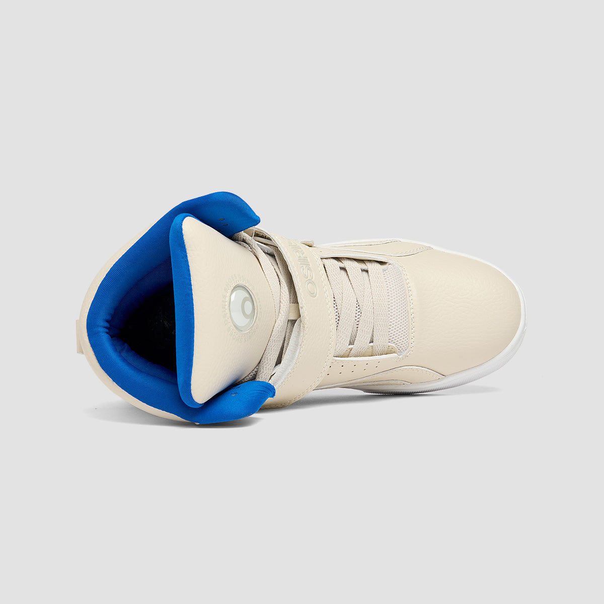 Osiris Rize Ultra High Top Shoes - Cream/Grey/Blue