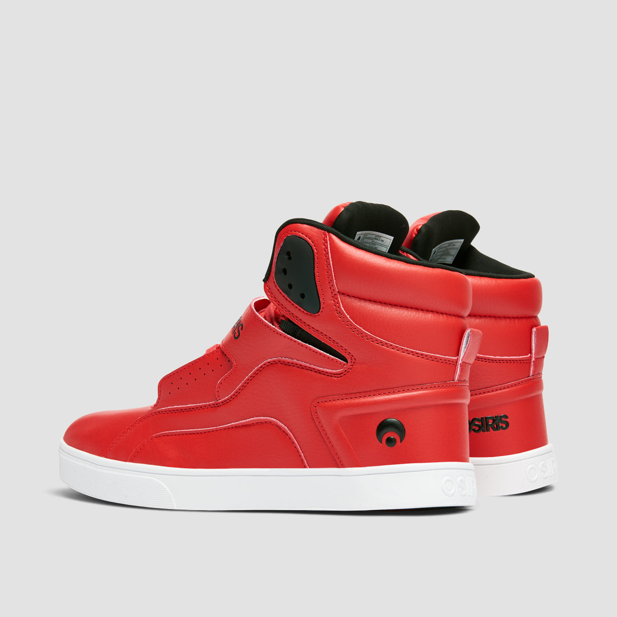 Osiris Rize Ultra High Top Shoes - Red/Red/Black
