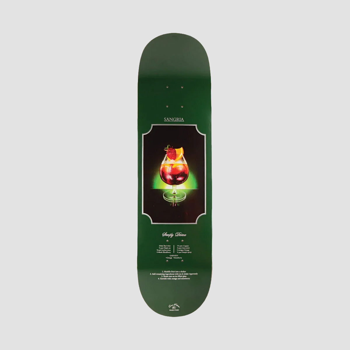 PASS-PORT Cocktail Pro Series Dean Sangria Skateboard Deck - 8"