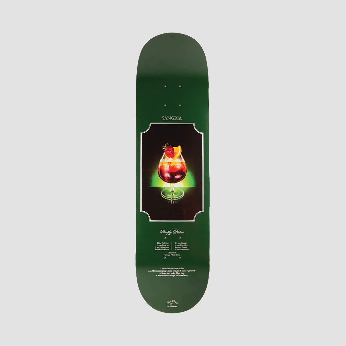 PASS-PORT Cocktail Pro Series Dean Sangria Skateboard Deck - 8.25"