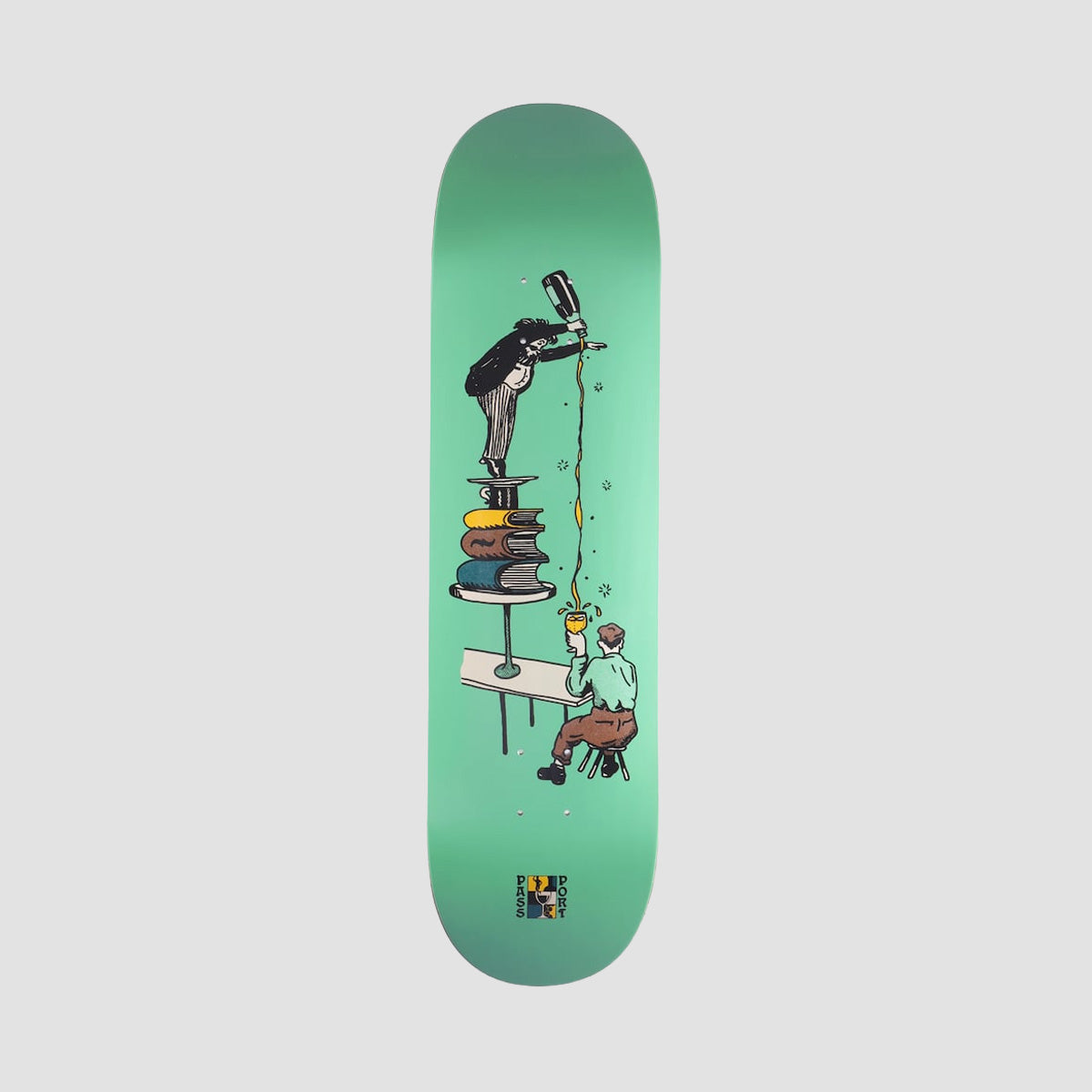 PASS-PORT Wine Em Dine Em Series Sparkling Pour Skateboard Deck - 8.5"