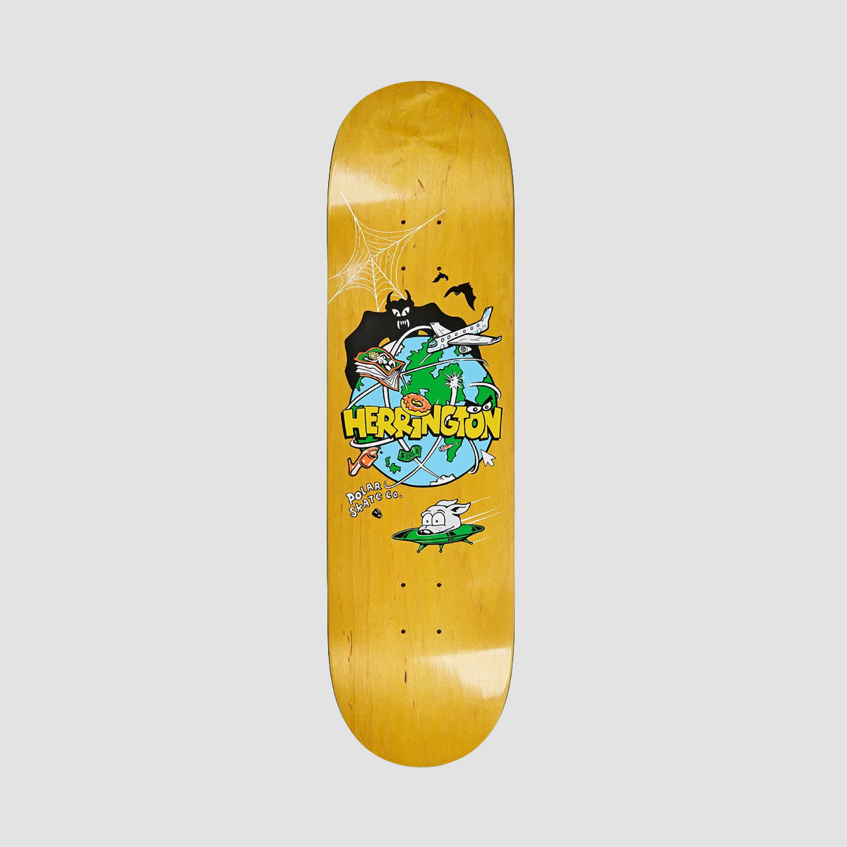 Polar Aaron Herrington Planet Herrington Skateboard Deck Various Stains - 8.125"