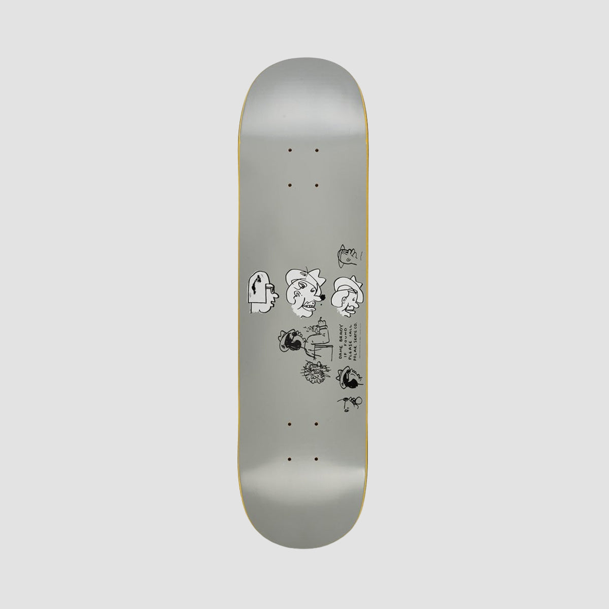 Polar Dane Brady Mia Skateboard Deck Grey - 8"