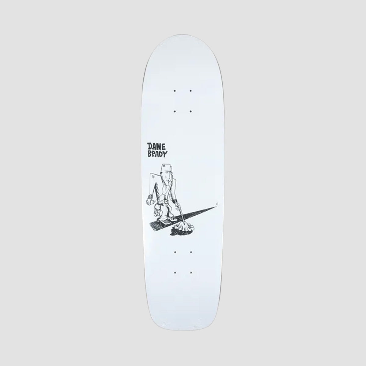 Polar Dane Brady Mopping Surf Jr Skateboard Deck White - 8.75"