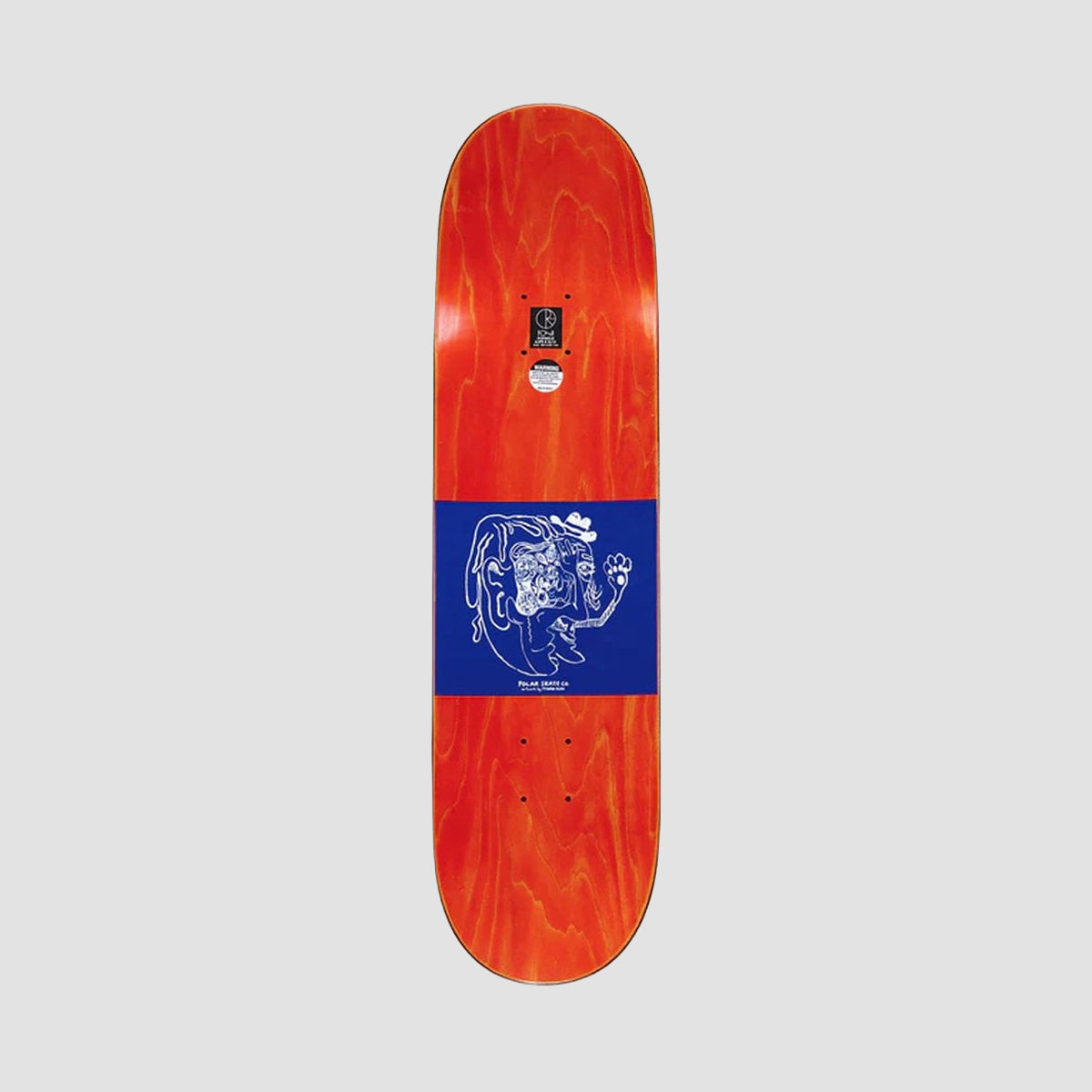 Polar Dane Brady Pigeons Skateboard Deck White - 8"