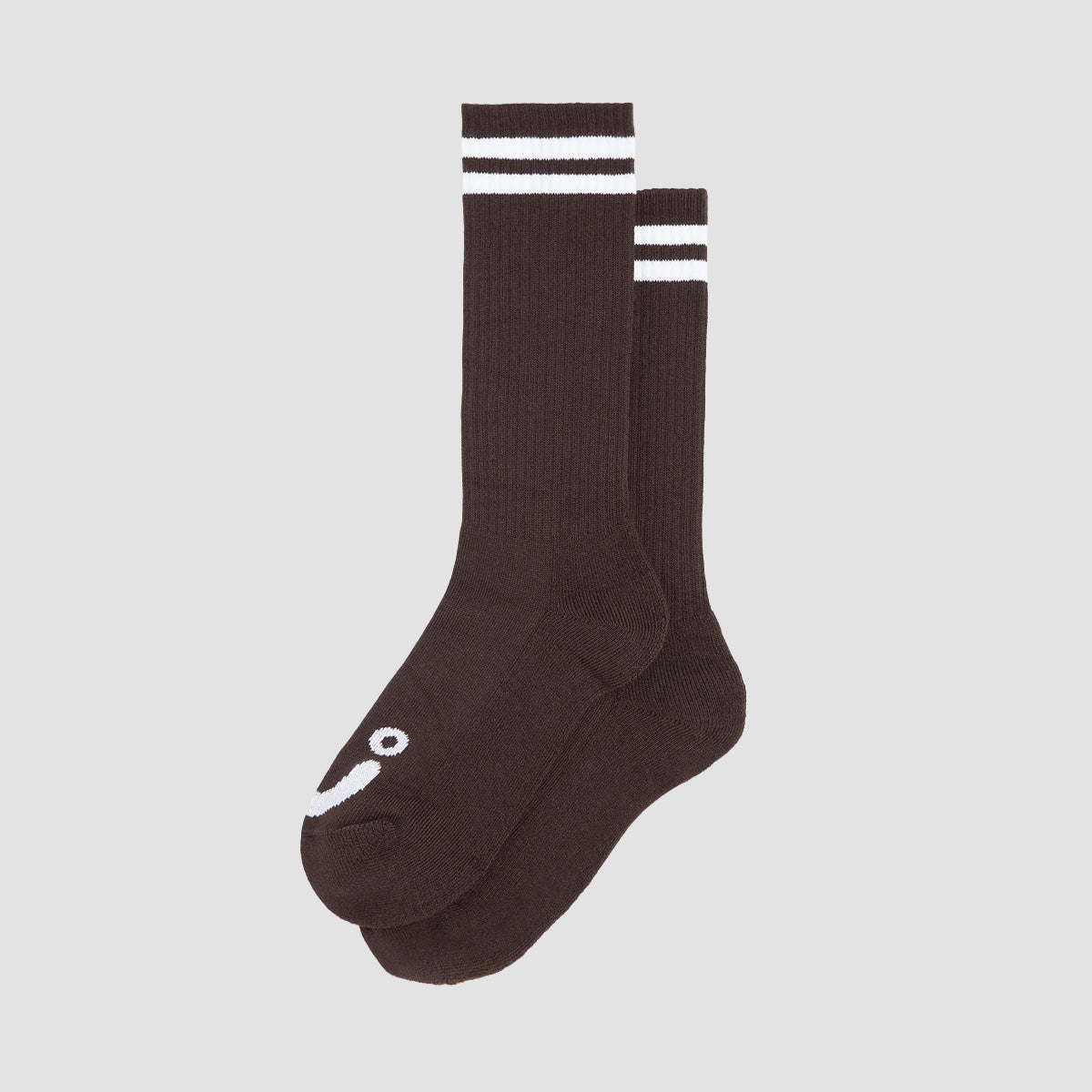 Polar Happy Sad Long Socks Brown/White
