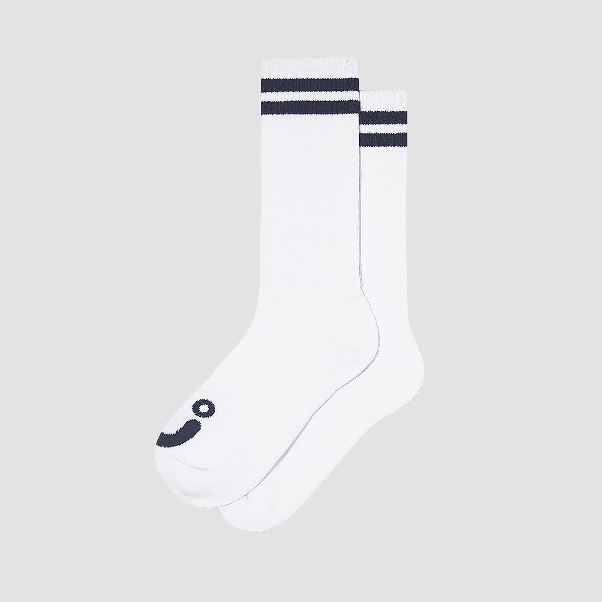 Polar Happy Sad Long Socks White/Navy
